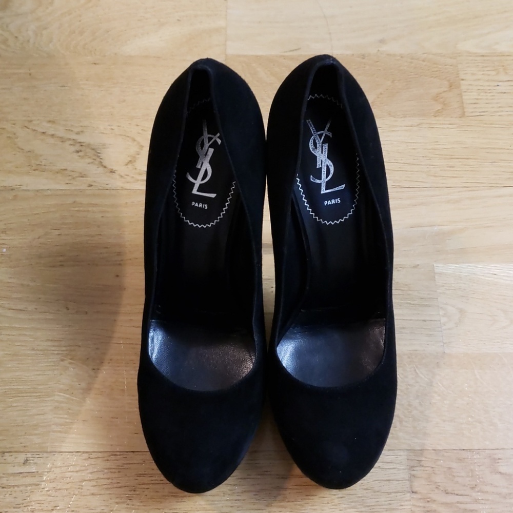 YSL BLACK SUEDE HELLS